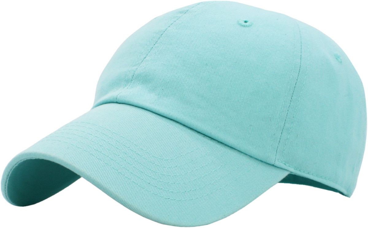 Mint Low Profile Baseball Caps Front Side View